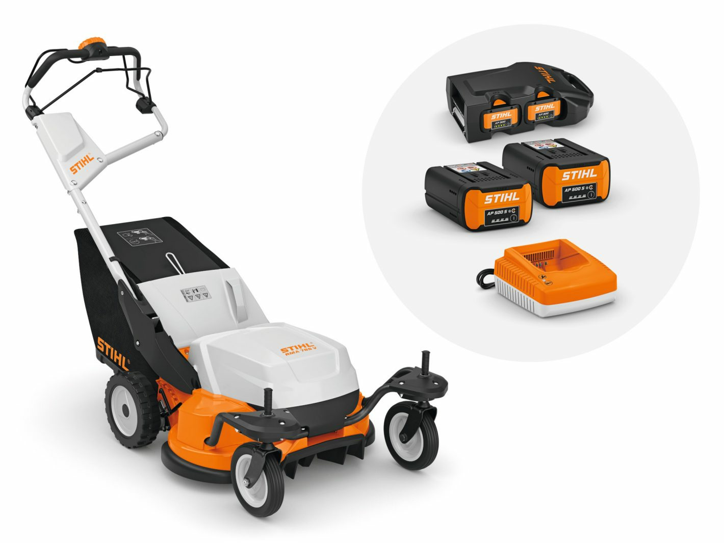 RMA 765 V, mit 2x Akku AP 500 S, Ladegerät AL 500 und ADA 700