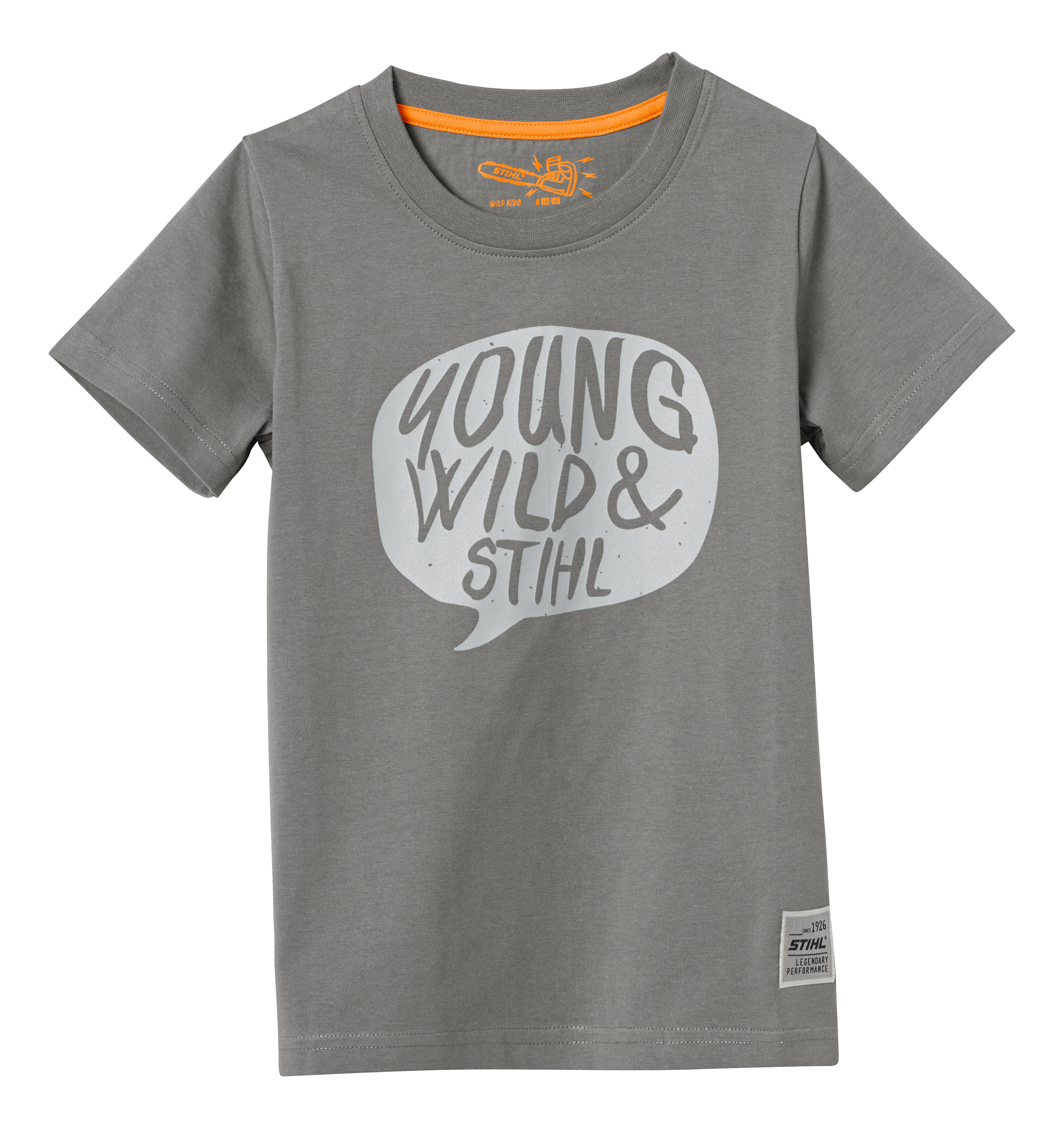 T-Shirt "young,wild"grau Gr134-140